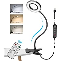 Lámpara-Led-Escritorio con Pinza Flexo- TASMOR Luz Lectura 40 Led 3 Modos Cuidado Ocular- Flexo Escritorio Brazo 360…